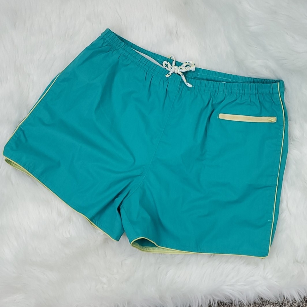 Vintage Catalina swim trunk green shorts size L